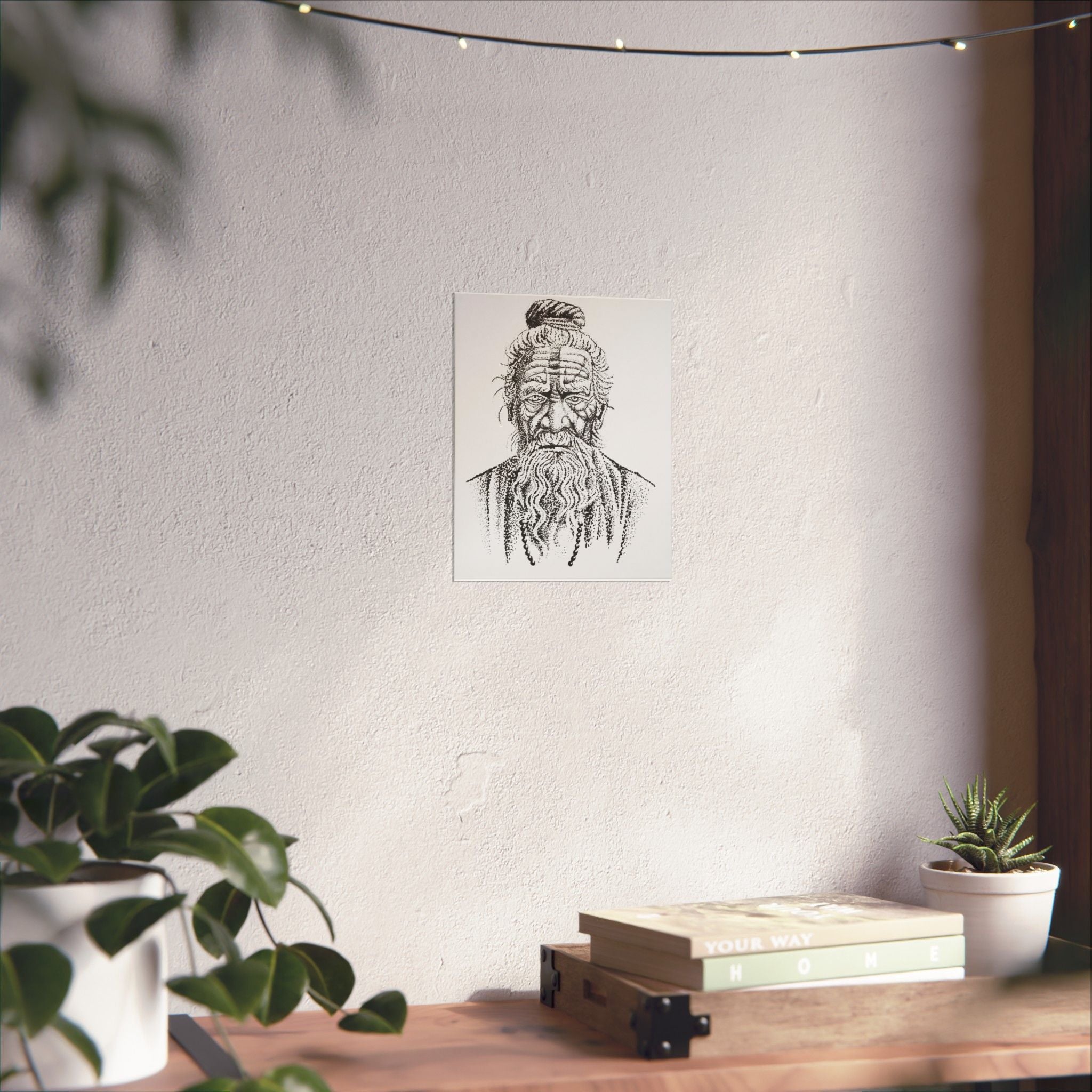 The Sage - Artistic Matte Vertical Posters, Spiritual Wall Decor, Meditation Room Art, Unique Gift for Yoga Lovers, Home Decoration