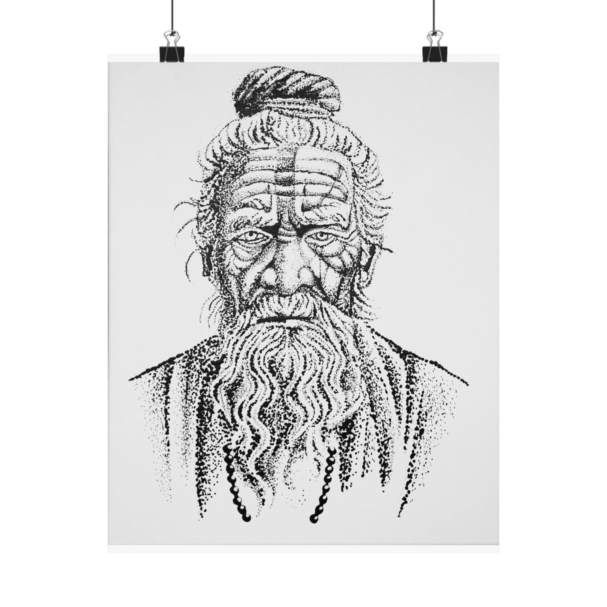 The Sage - Artistic Matte Vertical Posters, Spiritual Wall Decor, Meditation Room Art, Unique Gift for Yoga Lovers, Home Decoration
