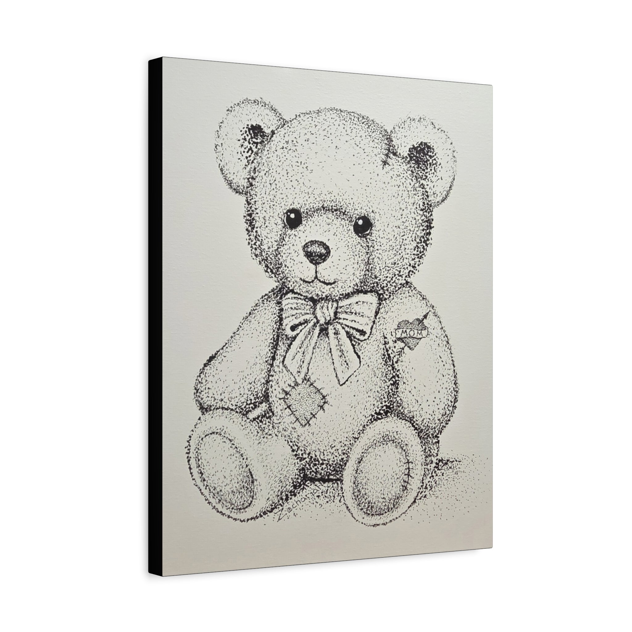 Adorable Teddy Bear Canvas Wall Art, Cute Nursery Decor, Kids Room Wall Art, Gift for Baby Shower, Nursery Wall Decoration