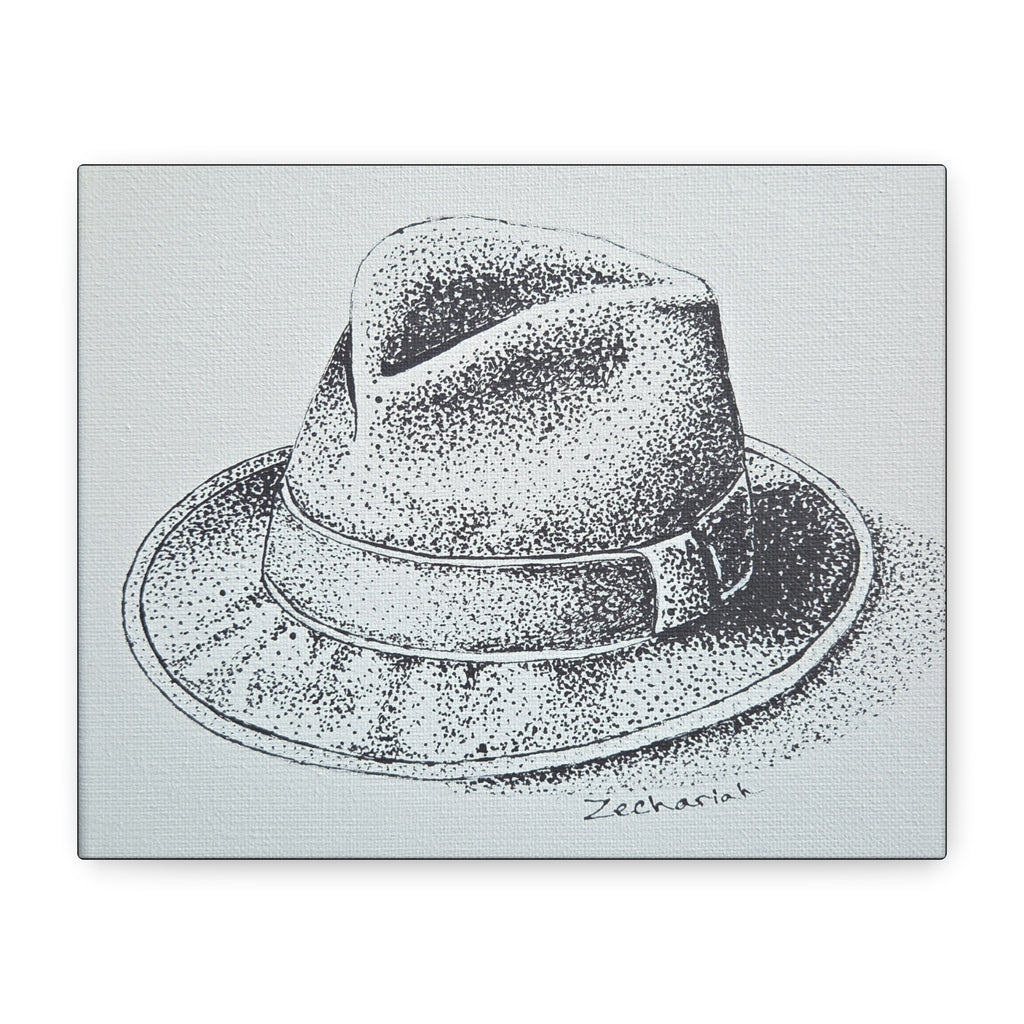 Stylish Wall Art Canvas Print of Classic Fedora Hat, Home Decor, Gift for Hat Lovers, Fashion Enthusiasts, Art Collectors