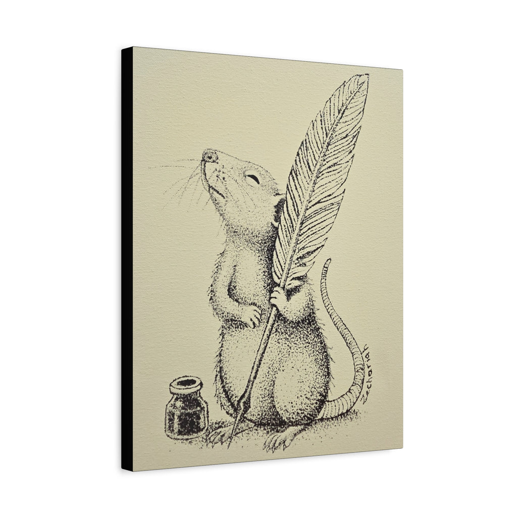 Whimsical Mouse Canvas Print, Cute Wall Art, Home Decor, Gift for Animal Lovers, Nursery Art