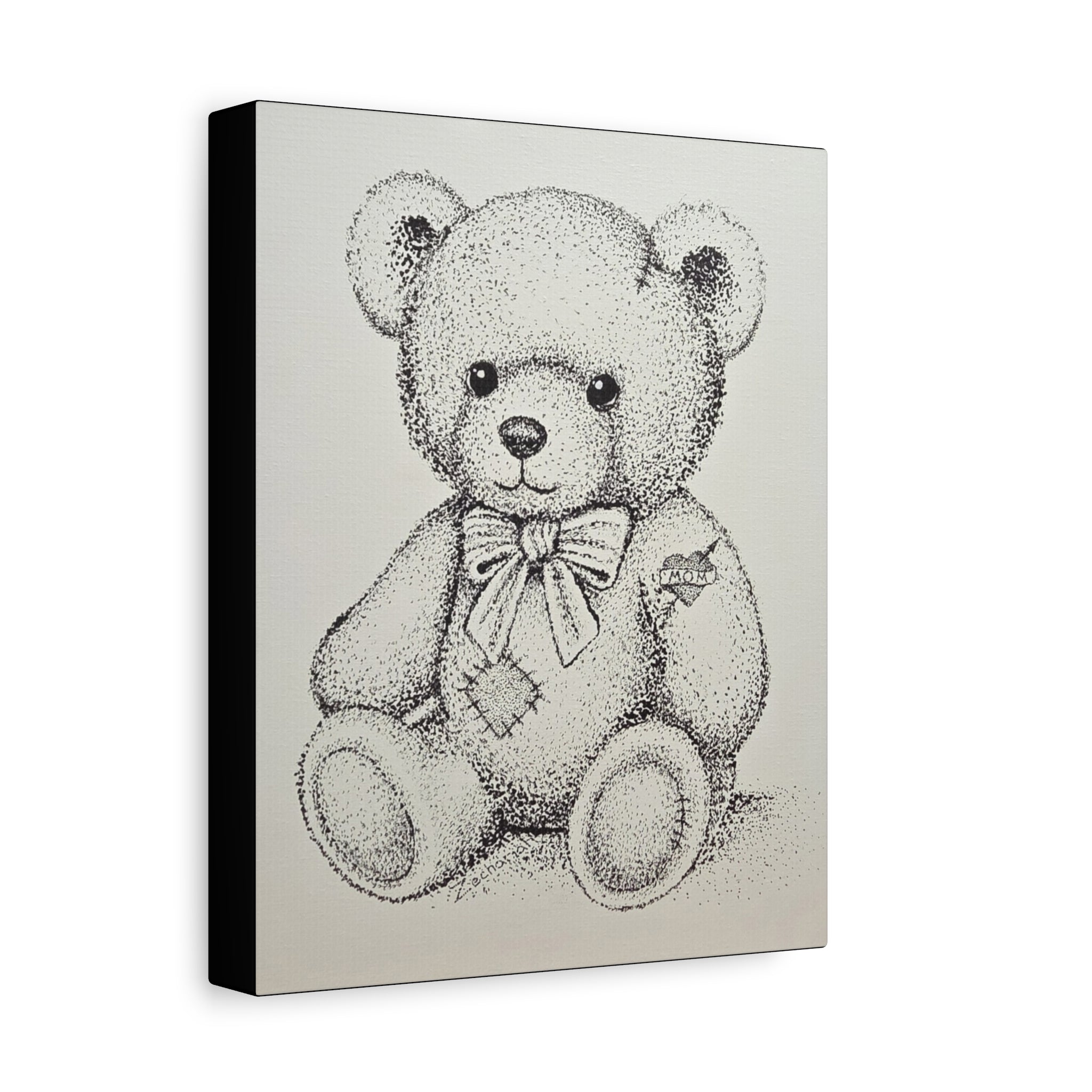 Adorable Teddy Bear Canvas Wall Art, Cute Nursery Decor, Kids Room Wall Art, Gift for Baby Shower, Nursery Wall Decoration
